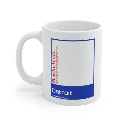 Detroit Basketball Mug (Blue/Red)