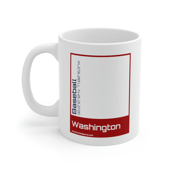 Washington Baseball Mug (Red/Blue)