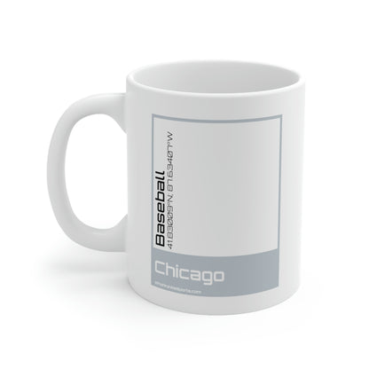 Chicago (A) Baseball Mug (Silver/Black)