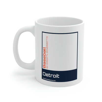 Detroit Baseball Mug (Blue/Orange)