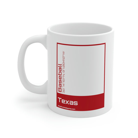 Texas Baseball Mug (Red)