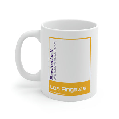 Los Angeles Basketball Mug (Gold/Purple)