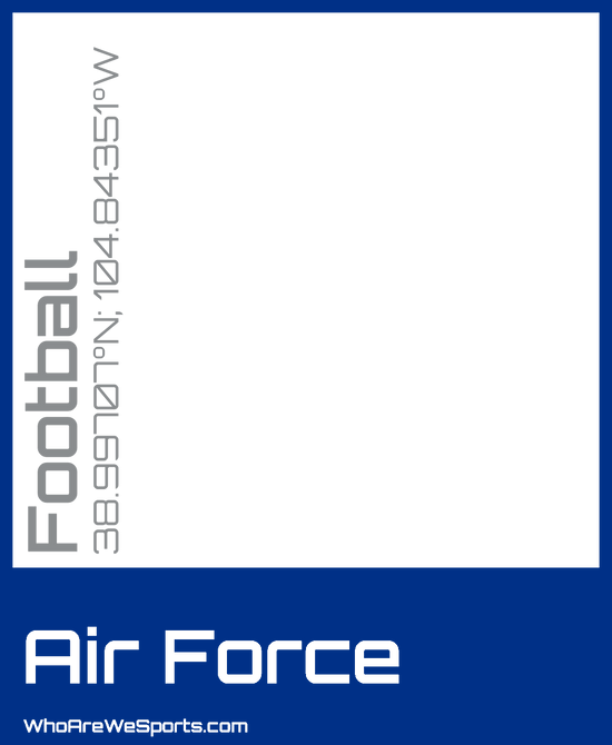 Air Force College Football T-shirt (Blue/Silver)
