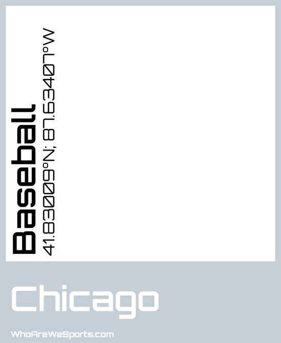 Chicago Baseball (A) T-shirt (Silver/Black)