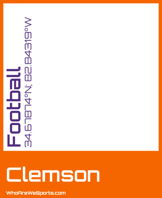 Clemson College Football T-shirt (Orange/Purple)