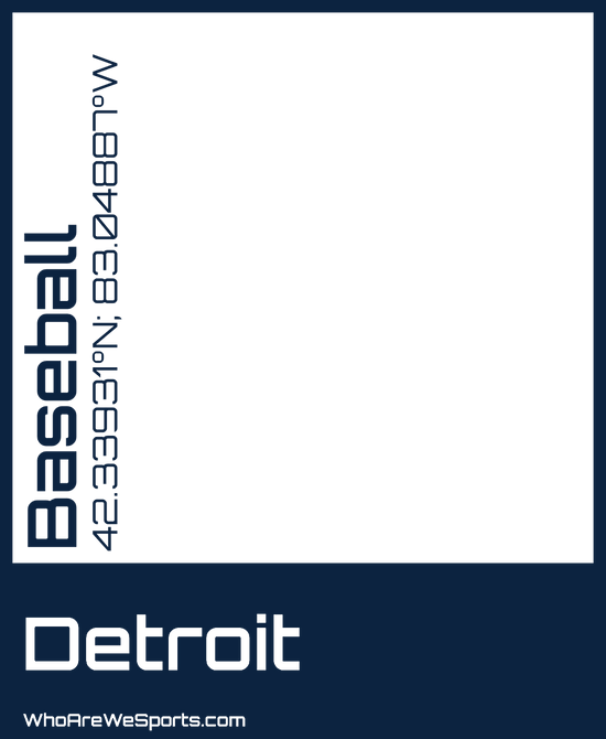 Detroit Baseball T-shirt (Blue)