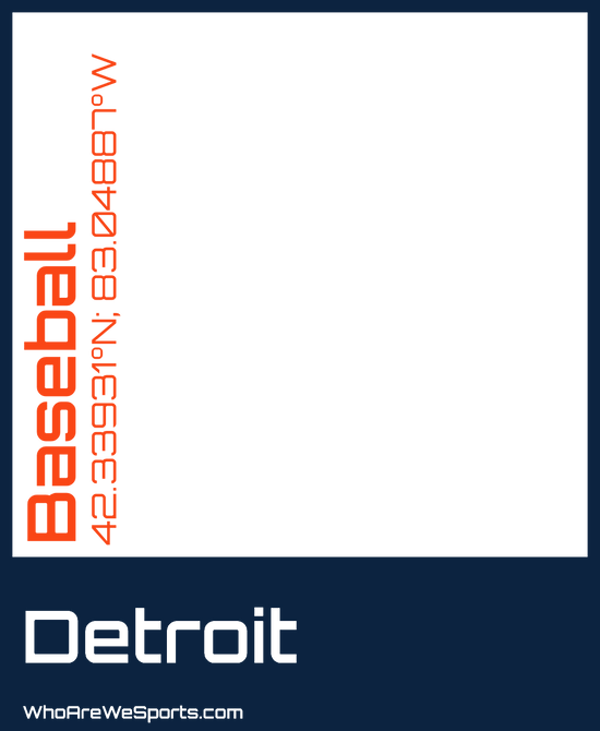 Detroit Baseball T-shirt (Blue/Orange)