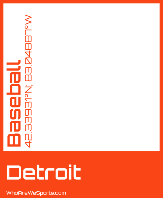 Detroit Baseball T-shirt (Orange)