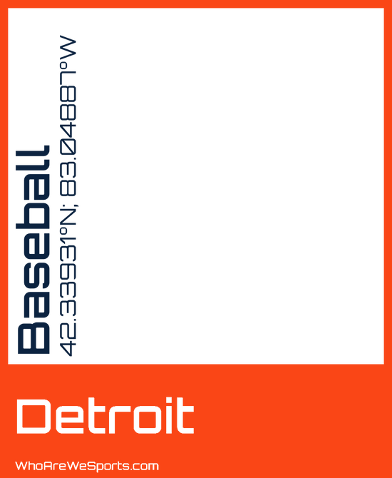 Detroit Baseball T-shirt (Orange/Blue)