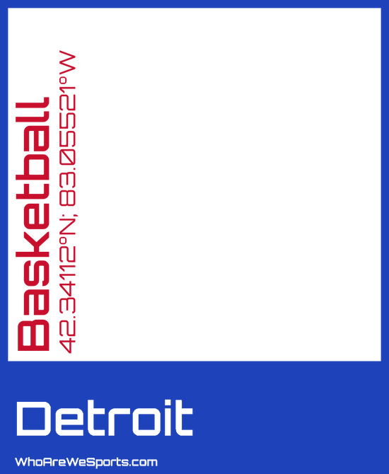 Detroit Basketball Mug (Blue/Red)