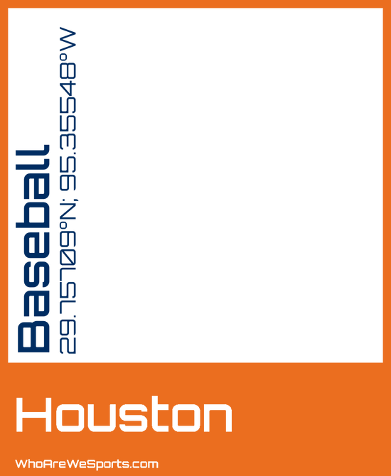 Houston Baseball T-shirt (Orange/Blue)