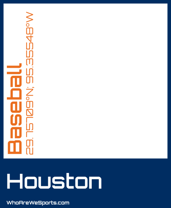 Houston Baseball T-shirt (Blue/Orange)