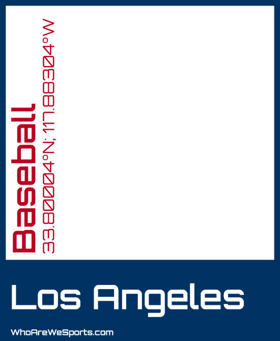 Los Angeles Baseball (A) T-shirt (Blue/Red)