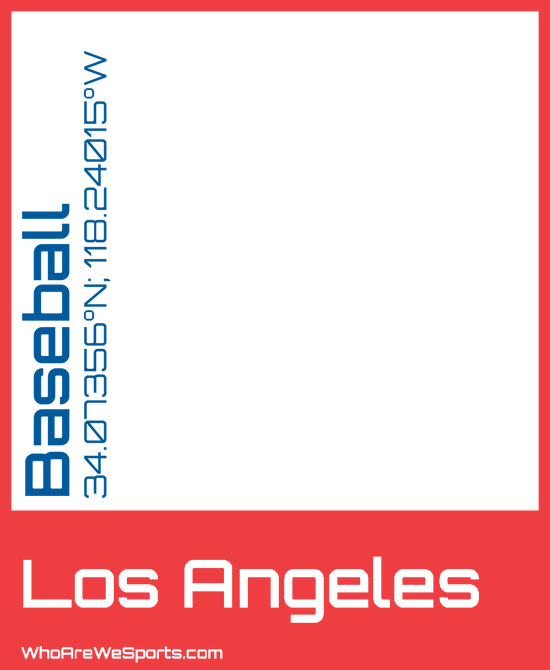 Los Angeles Baseball (N) T-shirt (Red/Blue)