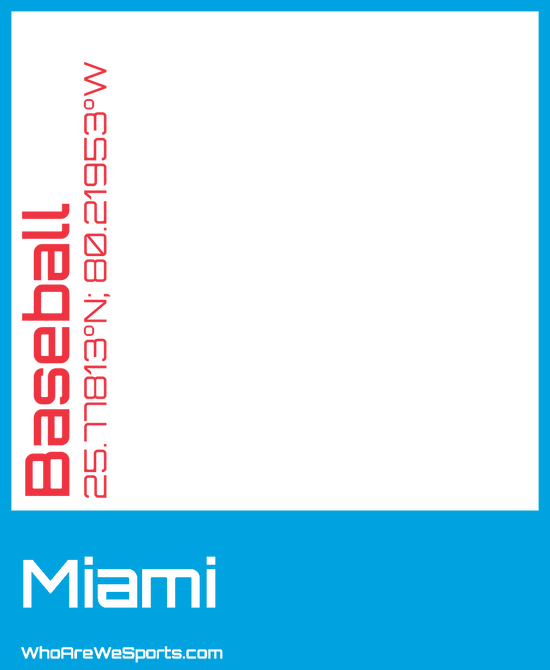 Miami Baseball T-shirt (Blue/Red)