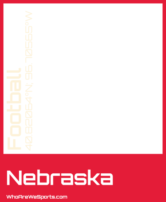 Nebraska College Football T-shirt (Red/Cream)
