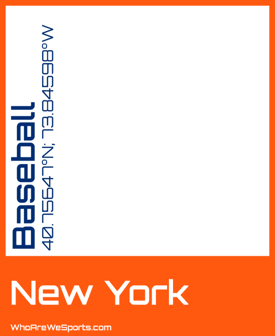 New York (N) Baseball  T-shirt (Orange/Blue)