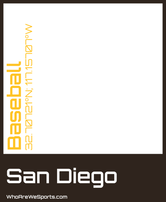 San Diego Baseball T-shirt (Brown/Gold)