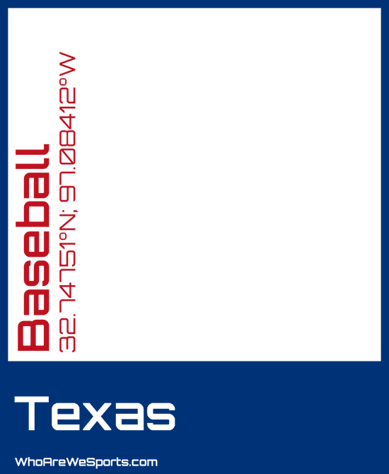 Texas Baseball T-shirt (Blue/Red)