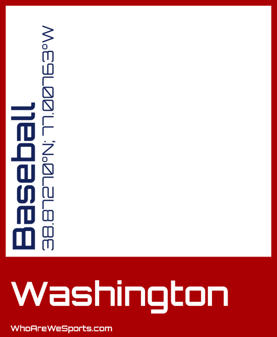 Washington Baseball T-shirt (Red/Blue)