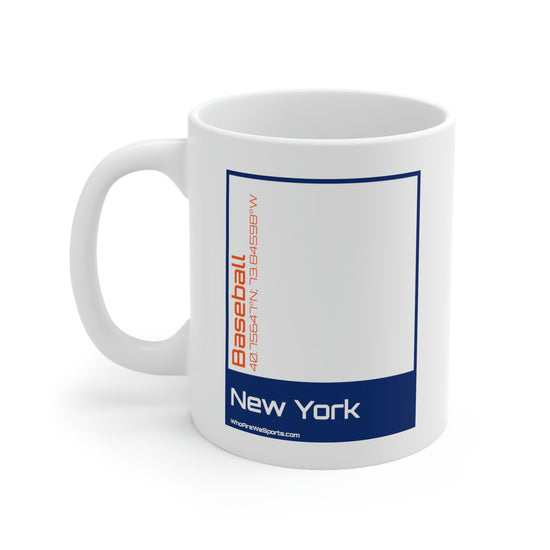New York (N) Baseball Mug (Blue/Orange)
