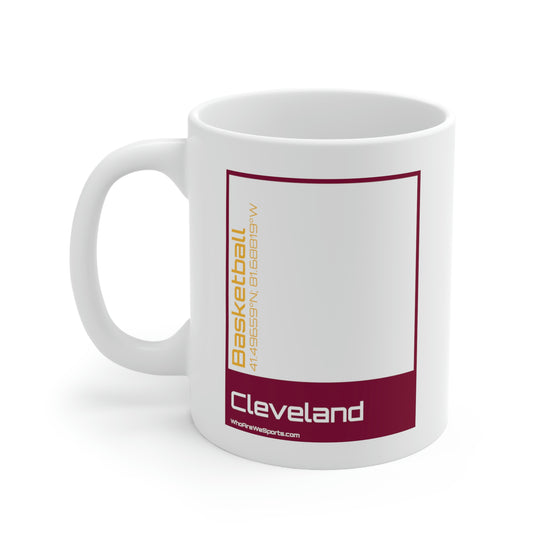 Cleveland Basketball Mug (Wine/Gold)